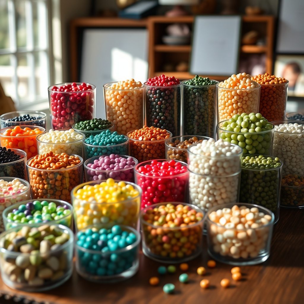 Different sizes of gravel and pebbles for jewelry making