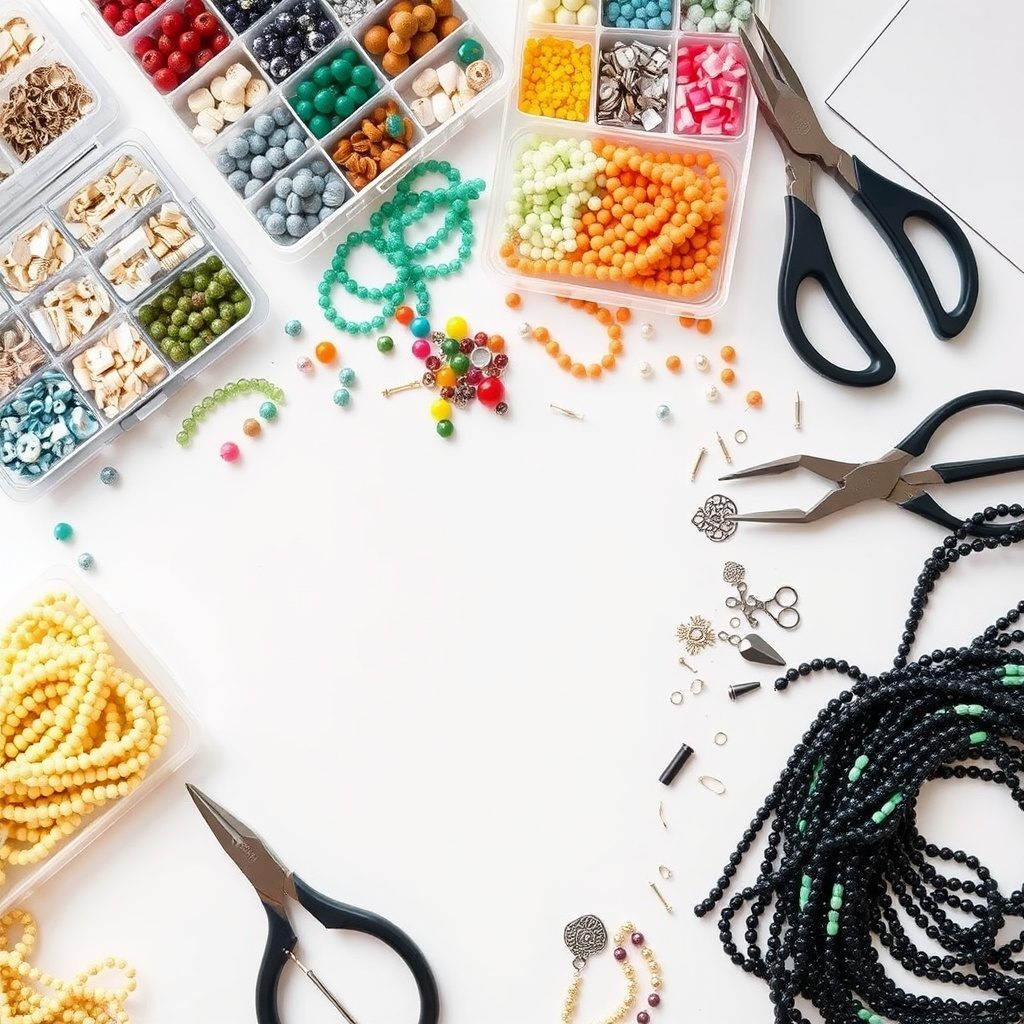 Bead strands in various colors