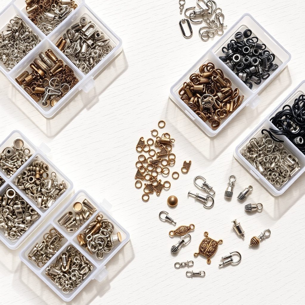 Close-up of bead strands
