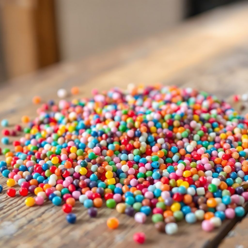 Colorful seed beads for terrariums and vase fillers
