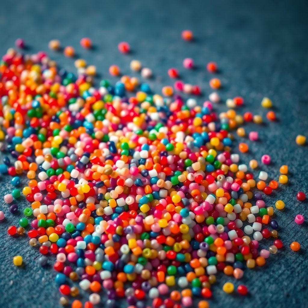 Transparent yellow seed beads