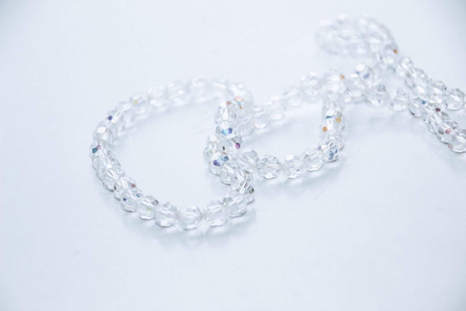 Shiny green seed beads