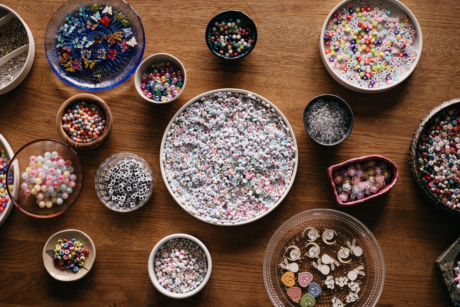 Bead strands displayed